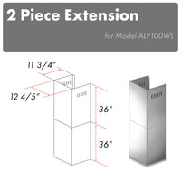 Thumbnail for Z-line Range Hood Accessories model 2PCEXT-ALP100WL