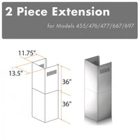 Thumbnail for Z-line Range Hood Accessories model 2PCEXT-455/476/477/667/697