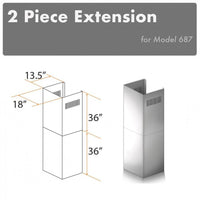 Thumbnail for Z-line Range Hood Accessories model 2PCEXT-687